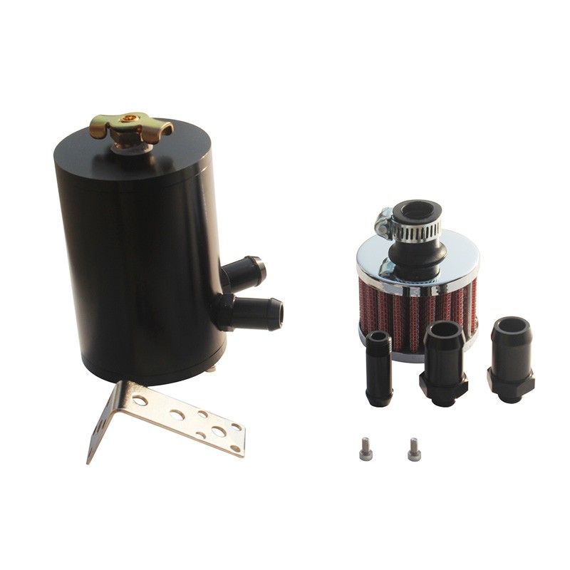 Car refit two hole oil ventilator recovery pot high double flow exhaust pipe machine oil pot