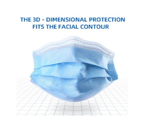 Fast Delivery Respirator Disposable 3 Ply Non-Woven Earloop Protection Face Mask 