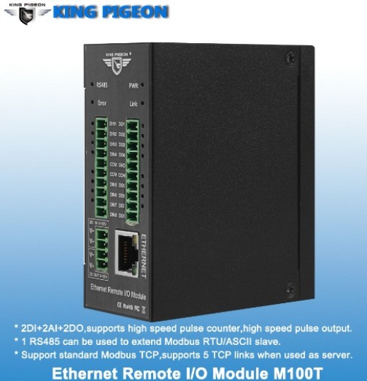 M100T Ethernet Remote IO Module (2DIN+2AIN+2DO)