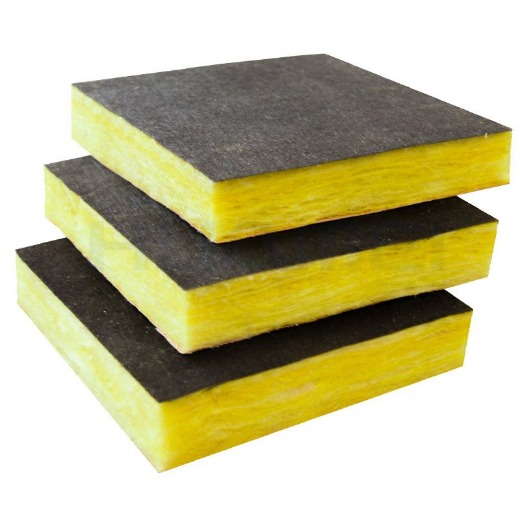 Foil-clad glass wool