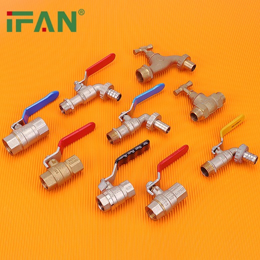 IFAN High Quality Ball Valve 1/2" Red Color Butterfly Handle Brass Ball Valve Thread Connect Brass G