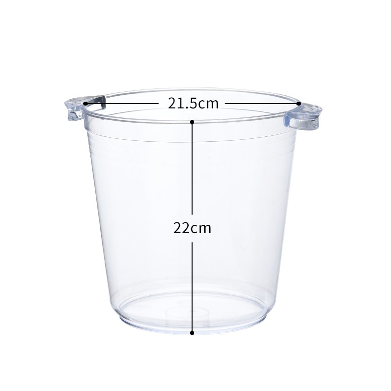 Zhensheng plastic large round transparent ice bucket