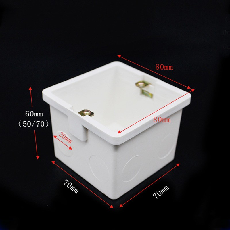 Jiangshan PVC junction box 86X60 hidden box electrical pipe fittings manufacturers direct home decoration, site embedded