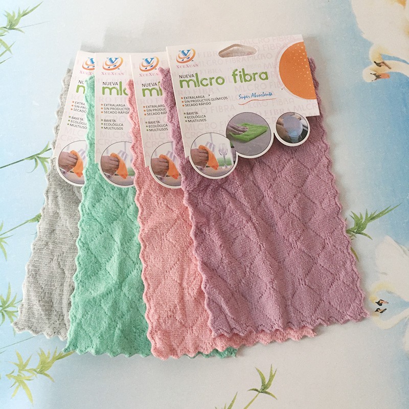 Coral fleece double sided rag