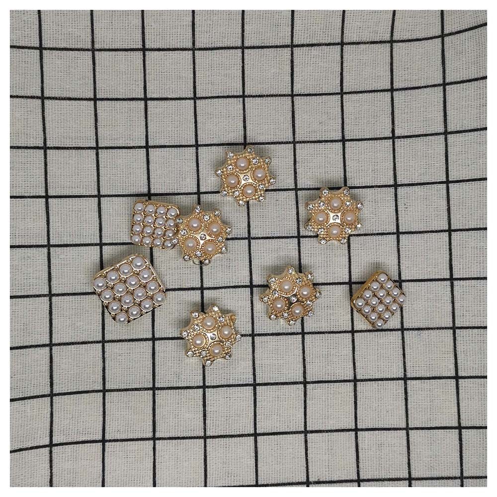 Pearl metal buttons fine small fragrance wind coat accessories