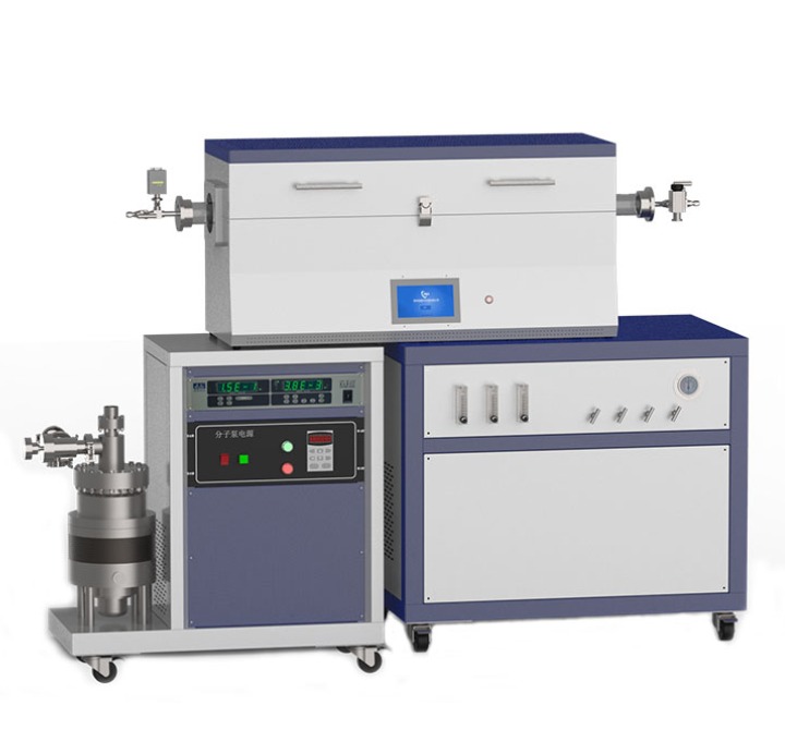 Three heating zone high vacuum CVD tube furnace for metal annealing