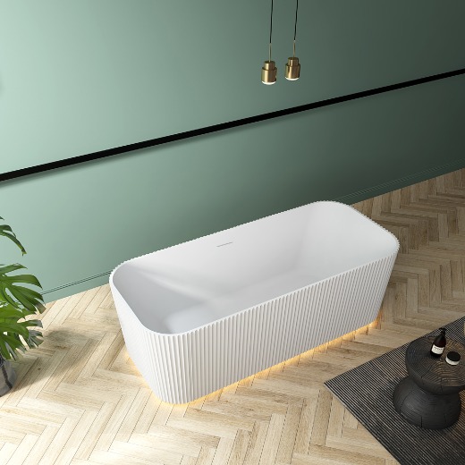 High-end Best Quality CE New Unique Design Modern Soaking Acrylic Freestanding Bathtub With Lights Made In China Professional Manufacturer Supplier