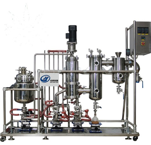 Stainless steel molecular distillation equipment AYAN-F80-A-S essential oil distillation machine factory price