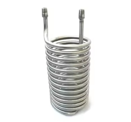 99.9% titanium cooling coil Shell Heat Exchanger tube titanium coil pipe Condenser Evaporator scroll