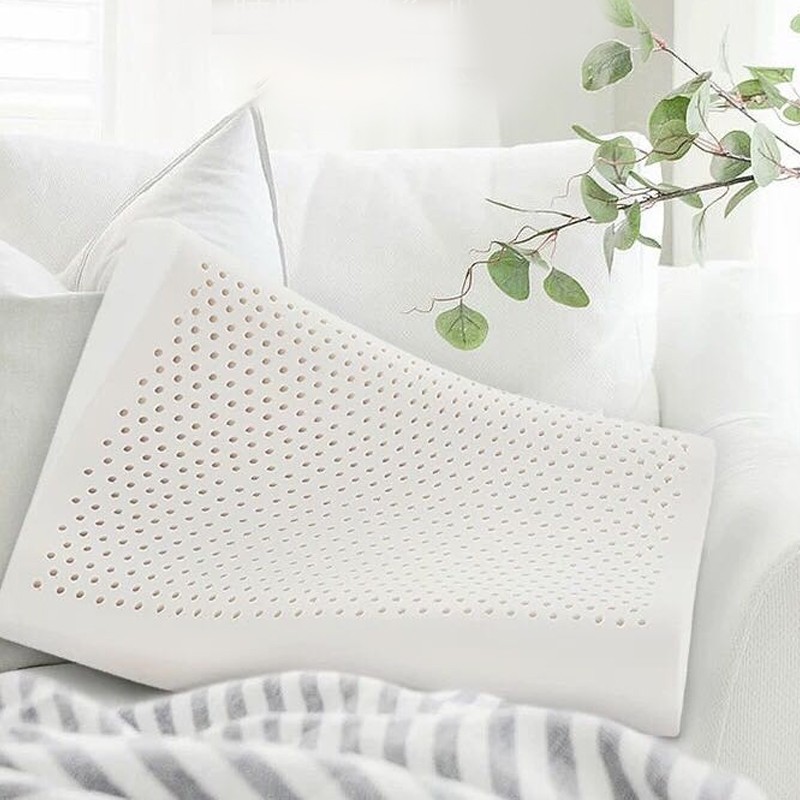 Royal Delight natural latex pillow for youth with high and low curve pillow, neck protection, single pillow core