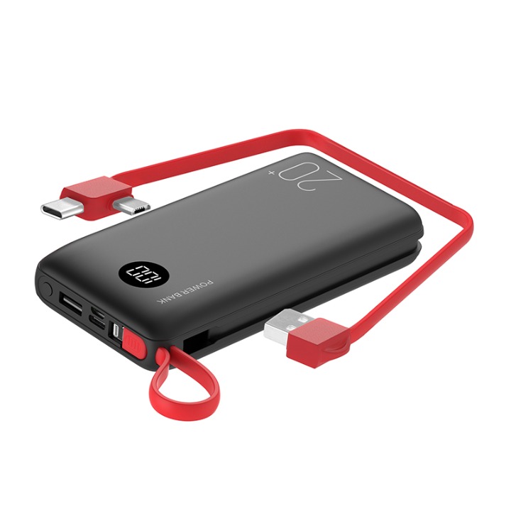 20000mAh High Capacity Power Banks Easy Carry With Type-C Cables Power Bank for Smartphone 