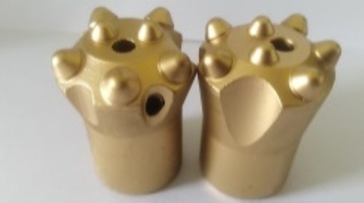 tungsten carbide button bit with various size and cheaper wholesale price ,use taper match with bit rod to be used for air leg or hand held jack hammer driller in stone quarrying, and mining．