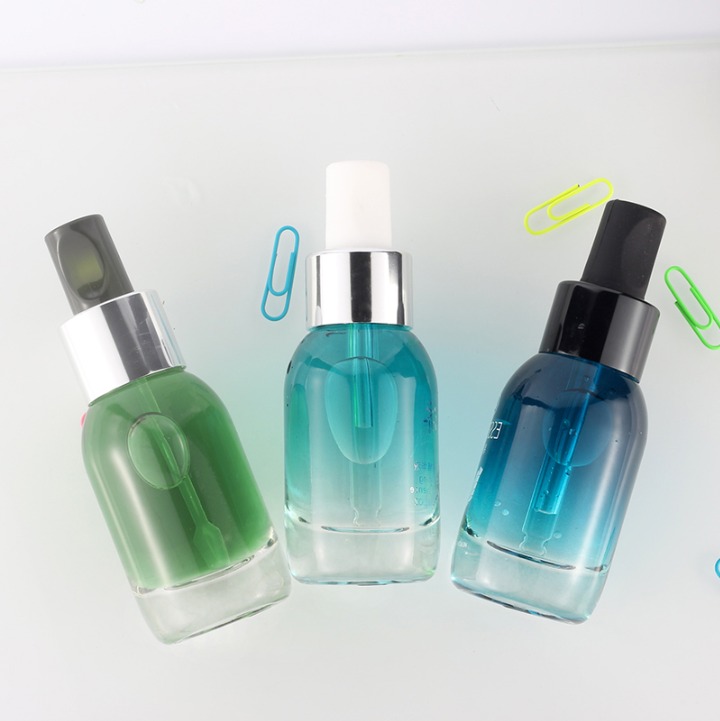 Latest New Design 50Ml Transparent Skincare Glass Serum Bottle For Skin Care