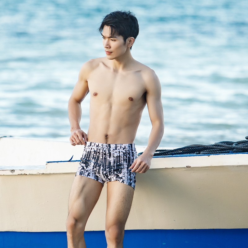 Xia Yan 2020 new men's drawstring large print large size fashion quick dry breathable swimming trunks boxers