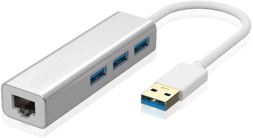 USB 3.0 to Ethernet Adapter 3-Port USB 3.0 Hub with RJ45 1000M Gigabit Ethernet Adapter