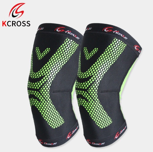 High quality Elastic Fibers Nylon Spandex Knee Supports Sleeve Compression Basketball Running Sports Knee Brace 