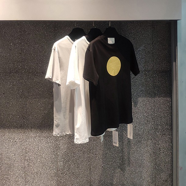 2020 summer round bronzing printing trend round collar cotton short-sleeved T-shirt