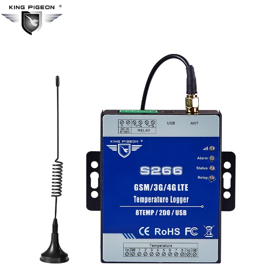 S266 GSM/3G/4G Temperature Data Logger（8T+2DO）
