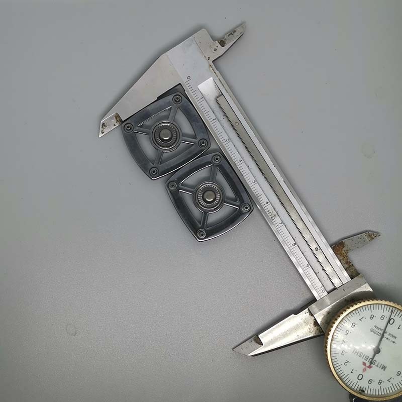 Square metal black button fine small fragrance wind coat accessories