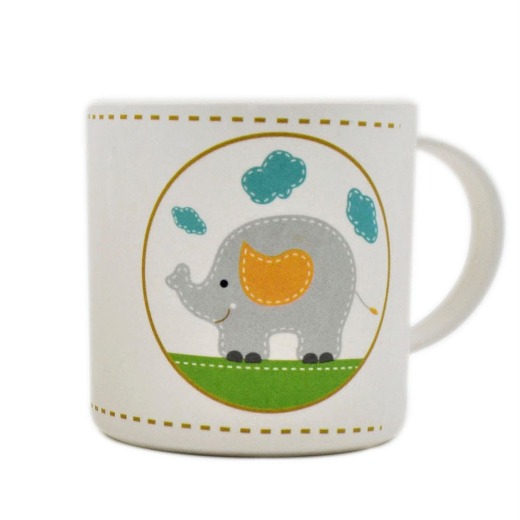 OEM Eco friendly bamboo fibre reusable 300ml cup mug with handle