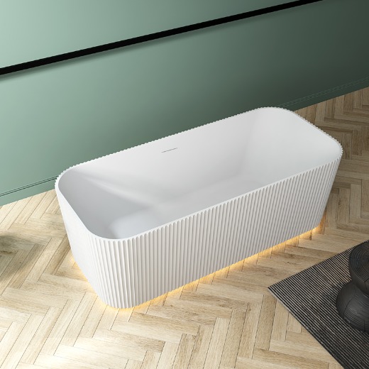 High-end Best Quality CE New Unique Design Modern Soaking Acrylic Freestanding Bathtub With Lights Made In China Professional Manufacturer Supplier