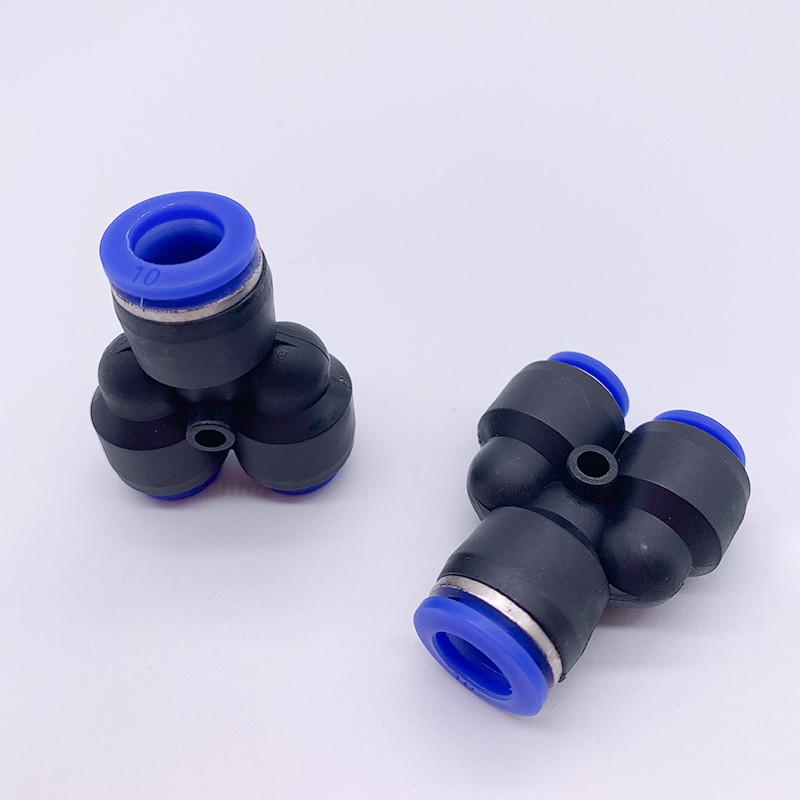 PU air pipe joint quick connection pneumatic pipe quick connection 8 11mm air pump accessories truck reducer three quick connection