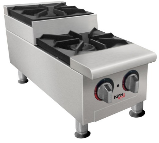 APW WYOTT GHPS-2I STEP-UP TWO BURNER COUNTERTOP RANGE