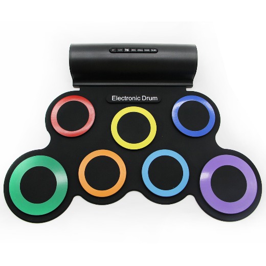 iword G3001R Colorful Portable Electronic Drum Set with Built-in Speaker