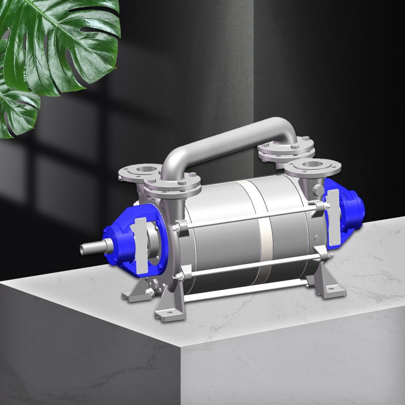 Two-stage liquid ring vacuum pump