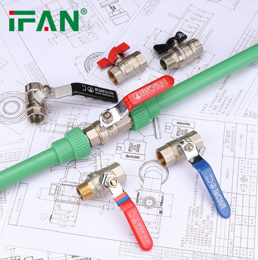 IFAN Hot Sales Brass Ball Valve 1/2"-1" Ball Valve Male Thread Water Control Valve Balls