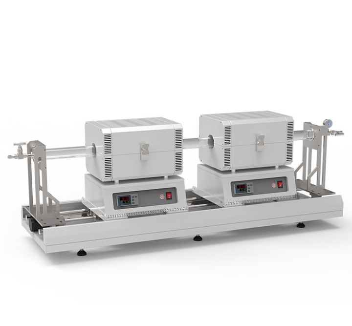 Small double furnaces sliding tube furnace for sulfide preparation