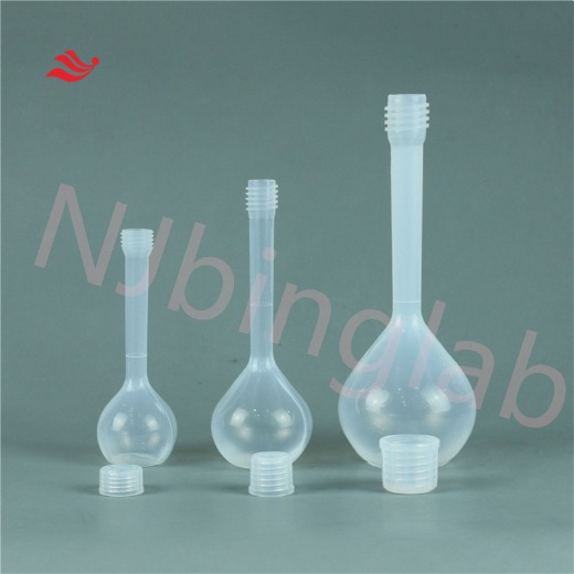 NJbinglab PFA volumetric flask, class A,reduces risk of sample carryover in trace analysis