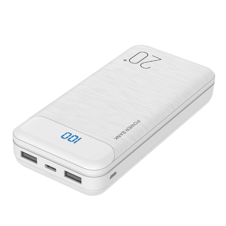 Power Bank Charger Powerbank Logo Battery 20000 Mah Mobile Phones Gift Accessories With Digital Display 