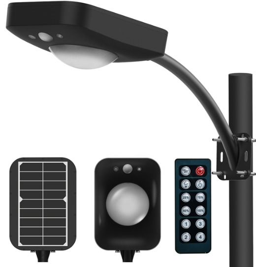 8W Solar Yard Light 1500 Lumen Super Bright Outdoor Solar Street Light for Courtyard