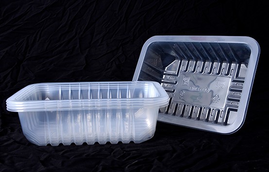 Secondary fresh supermarket rectangular plastic tray black food - grade fruit and vegetable tray plastic box