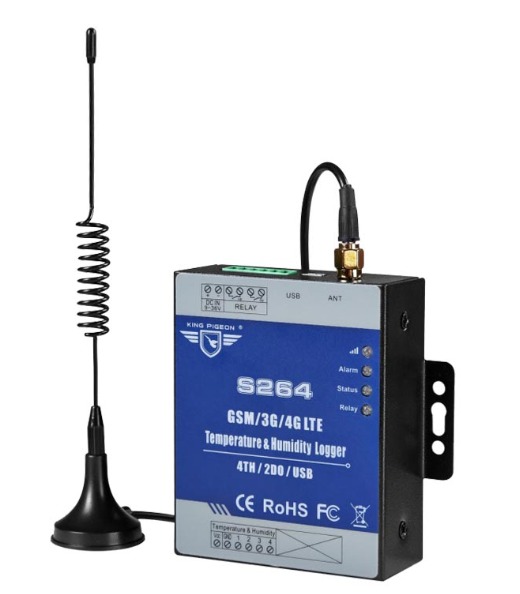 S264 GSM/3G/4G Temp&Humidity Monitoring(4T&H+2DO)