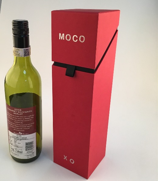 wine carrier packaging box with handle champagne bottle holder