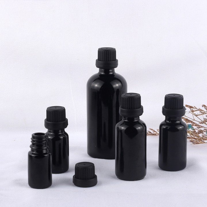 Newest 10Ml 20Ml Black Frosted Packaging Essential Oil Bottle With Screw Cap