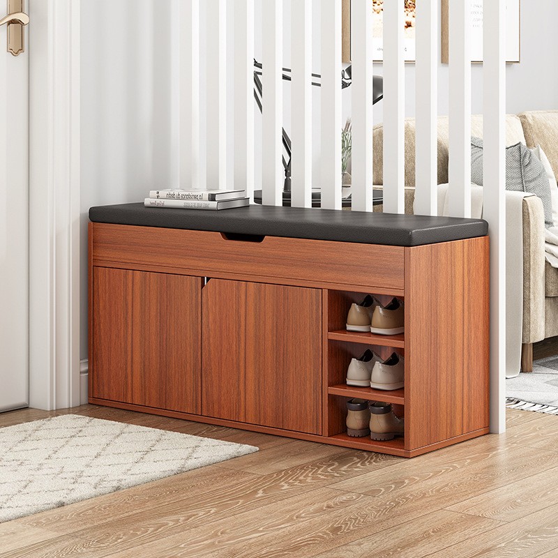 Change shoe stool household door soft bag cushion simple and easy multifunctional by the wall to enter the door can sit wear shoes to organize the shoe rack