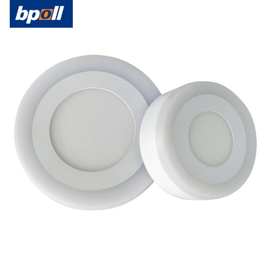 BPOLL indoor round ceiling lamp 3+3w, 6+3W, 12+4W, 18+6w two-color segmented LED panel light 