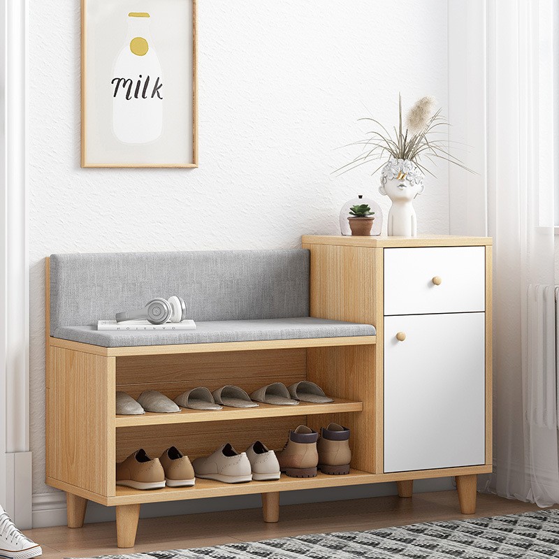 Modern and contracted porch takes the door to change shoe stool shoe ark multifunction balcony to take cushion back of a chair to be able to sit store content ark