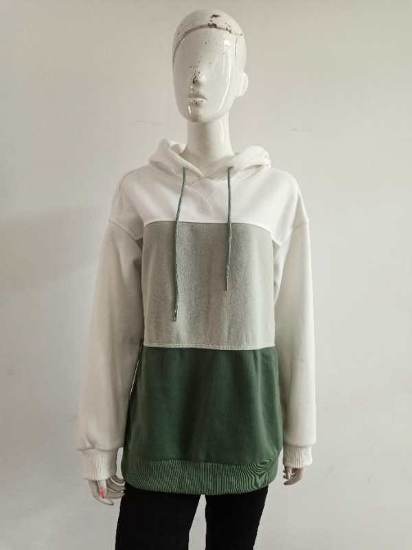 Ladies' new autumn wear, solid-color knit, casual sport, long-sleeved, hooded women's top