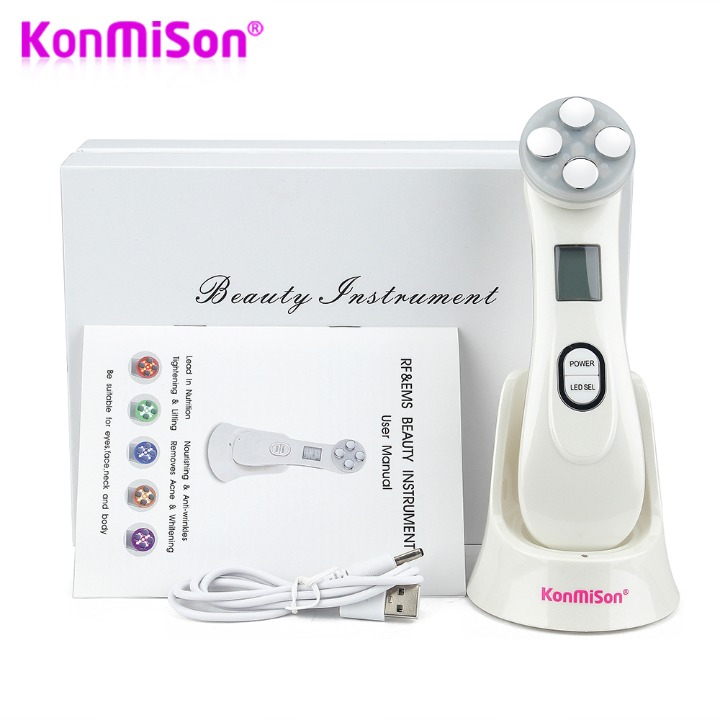 5in1 RF&EMS Radio Mesotherapy Electroporation Face Beauty Pen Radio Frequency LED Photon Face Skin Rejuvenation Remover Wrinkle