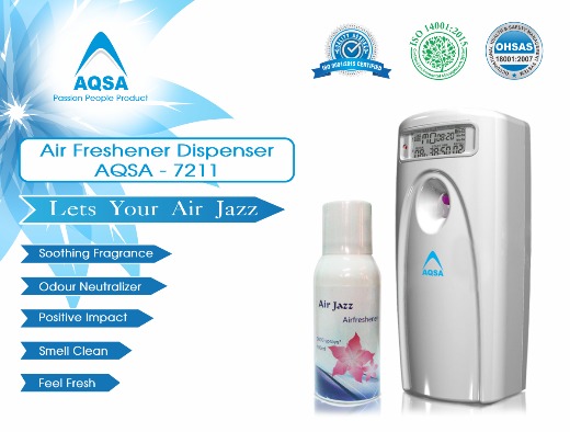 Air Freshener Dispenser 100ml (AQSA – 7211 LCD) 