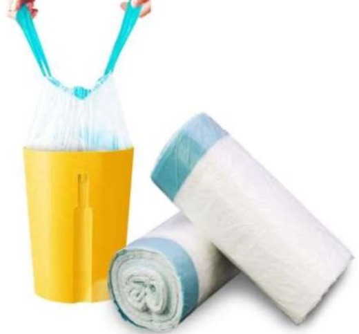 Drawstring garbage bags - Draw tape plastic bags
