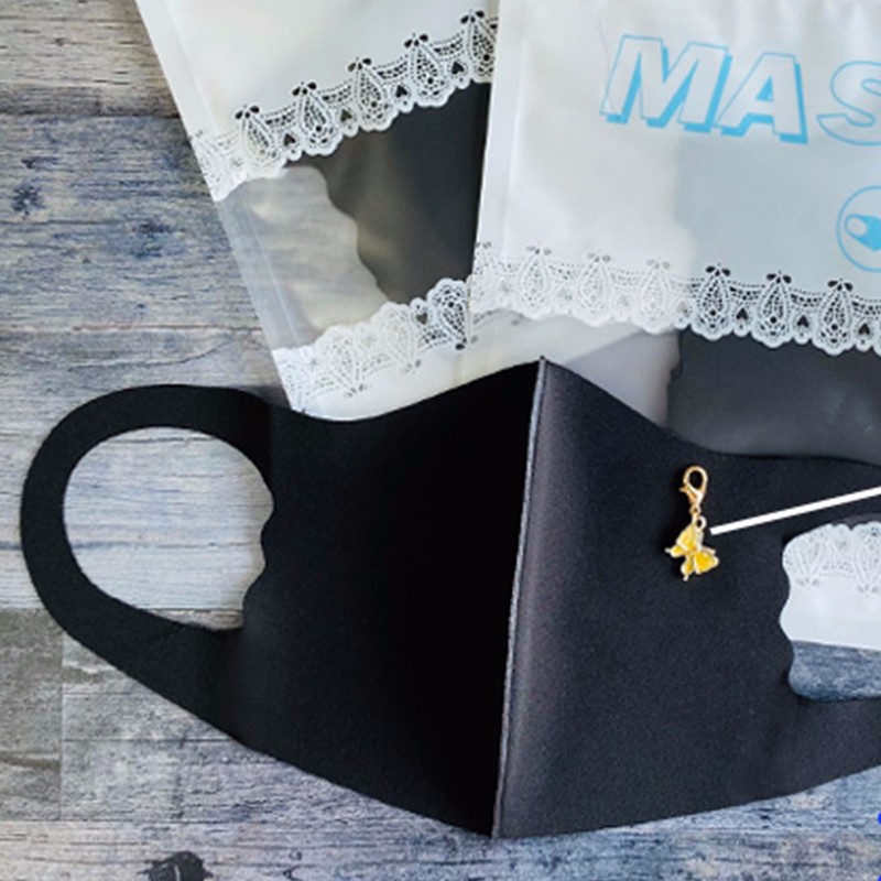 Children's dust-proof ice cream integrated washable mask 3 monochrome + trinkets (1)