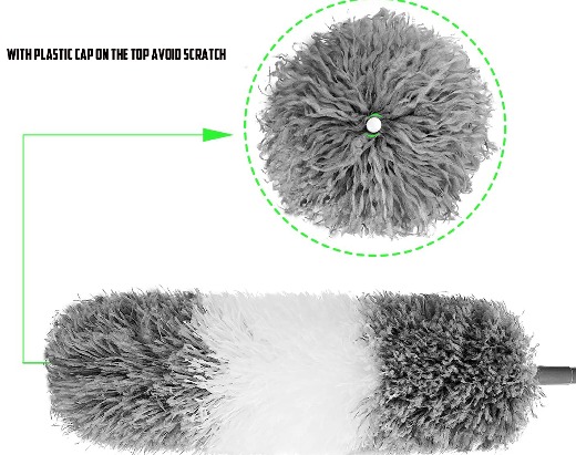 Microfiber Duster with Extendable Pole to 100 inch,washable head