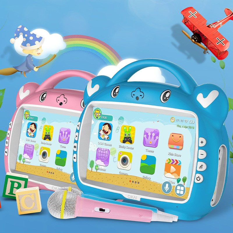 OKAI 9-inch English multi-language foreign trade Version android early education machine children's intelligence learning machine tablet video machine