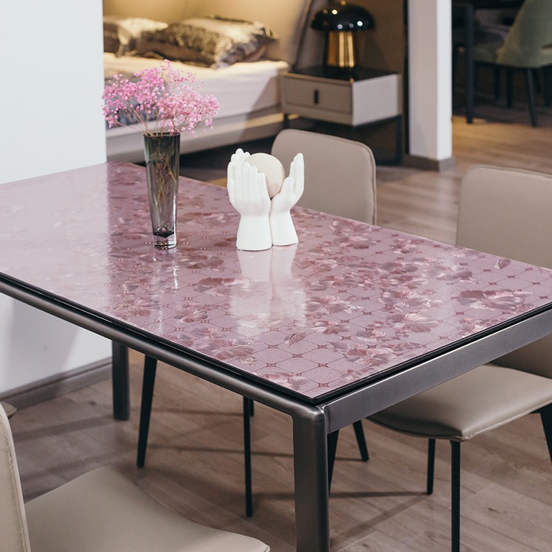 Guanglai star you GLXY pattern delicate tasteless soft glass tablecloth PVC material table mat mat waterproof washless 1M * 1M can be customized, wholesale