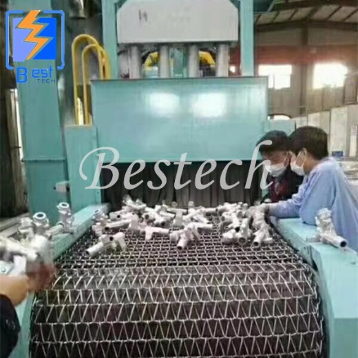 Mesh Belt Shot Blasting machine for aluminum parts